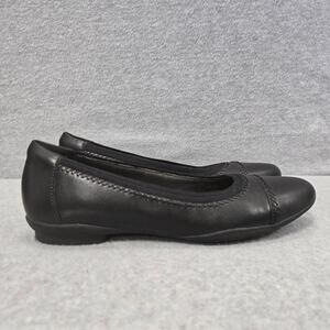 Clarks Black Sara Bay Flats Size 8